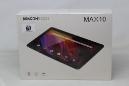 A boxed as new DragonTouch Max10 android tablet.