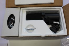 An as new Shure SM7B dynamic vocal microphone (Box damaged).