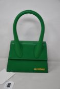 An as new Jacquemus Le Chiquito Moyen bag in green (RRP £480).