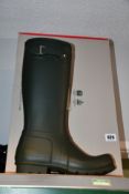 Two pairs of men's as new Original Hunter Tall Boots in Dark Olive (UK 11).