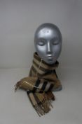 An as new Burberry sequined check cashmere scarf (Article 8050535 - RRP £484).