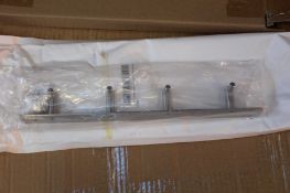 A quantity of stainless steel four hook hanger racks (Approximately 70 items).