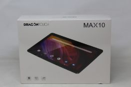 A boxed as new DragonTouch Max10 android tablet.