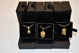 Fifteen items of assorted Haraves jewellery to include 5x Globes, 5x Lion and 5x Jesus.