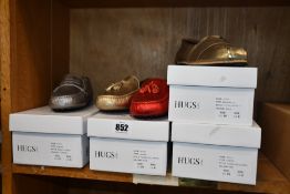 Three pairs of women's as new Hugs & Co loafers and one pair of espadrilles (UK 6).