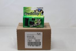 Ten boxed as new FujiFilm QuickSnap iso 400/27 photos Single Use with Flash Cameras.