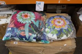 Seven as new Designer Guild Floribunda Cushion with Ruisseau design by Christian Lacroix and three