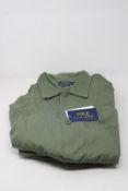Three as new Polo Ralph Lauren green denim shirts (2 x M, 1 x L).