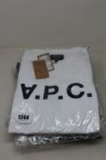 Three as new A.P.C. T-shirts and two sweatshirts (All M).