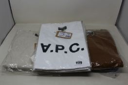 Eight items of assorted as new A.P.C. clothing.