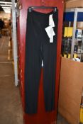 A pair of as new Rich Owens Black Bias trousers viscose-blend crepe lounge pants (Size 44 - RRP £