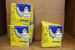 Twenty four Michelin Airstop Butyl 10B1 Motorcycle/Scooter Inner Tubes.