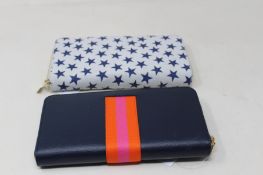 Two as new Meg & Bee London Major Money Kit purses (RRP £95 each).
