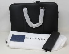 A boxed as new Maverick & Co Manhattan briefcase in Navy.