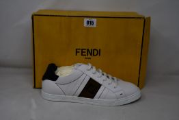 A pair of as new Fendi sneakers (UK 9 - no label on box).