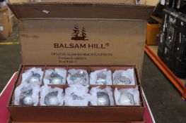 A Balsam Hill 35-Piece crystal baubles set.