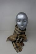 An as new Burberry sequined check cashmere scarf (Article 8050535 - RRP £484).