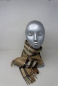 An as new Burberry sequined check cashmere scarf (Article 8050535 - RRP £484).