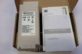 Five boxed as new Microsemi power over ethernet DC injectors 60W (Model: PD-9501/GR/SP/AC) (NOTE: UK