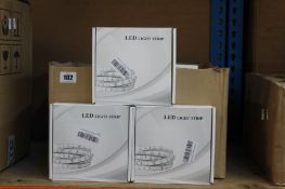 A quantity of LED light strips (Approximately 25 items).