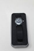 Five boxed as new Classic 1980s Matt Black UK Pattern Military Watch MIL/E12/BC.