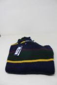 An as new Polo Ralph Lauren multi-stripe knitted crew-neck jumper (L).