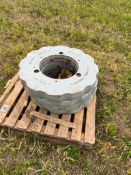 4 No. 250kg Massey Fergsuon Rear Wheel Weights