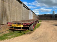 40ft York Tandem Axle Flat Trailer, Spring Suspension, Hydraulic Brakes