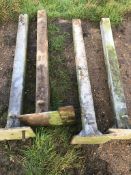 4 No. Bolt Down Gate Posts