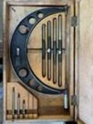8” – 12” Moores & Wright Micrometer in Wooden Box with Setting Gauges
