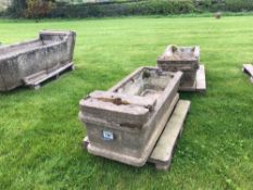 2No. Concrete water troughs