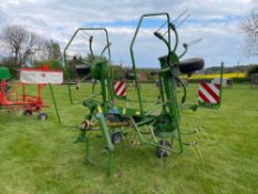 2010 Krone KW5.52 4 rotor hydraulic folding tedder. Serial No: 791893 NB: Manual in office