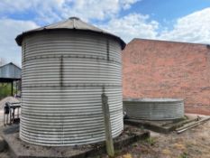 2No. Aluminum grain silos - to be sold in situ, buyer to remove after the sale.