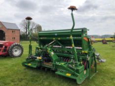 2016 Amazone AD3000 Special 3m combination drill with 2016 Amazone KE3000 Super 3m power harrow. Dri