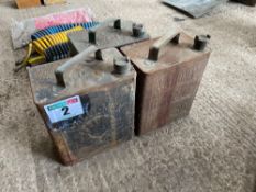 Quantity vintage fuel cans