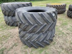 Set Michelin 600/70R28 front and Michelin 650/85R38 rear tyres