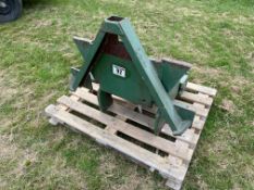 Front mounted weight frame with tool box