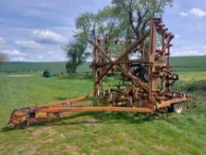 1986 Wilrich 9m trailed cultivator, hydraulic folding. Sold in situ from Milton House Farm, Milton E
