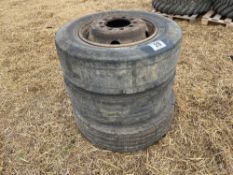 3No 265 70R19.5 10 stud wheels and tyres