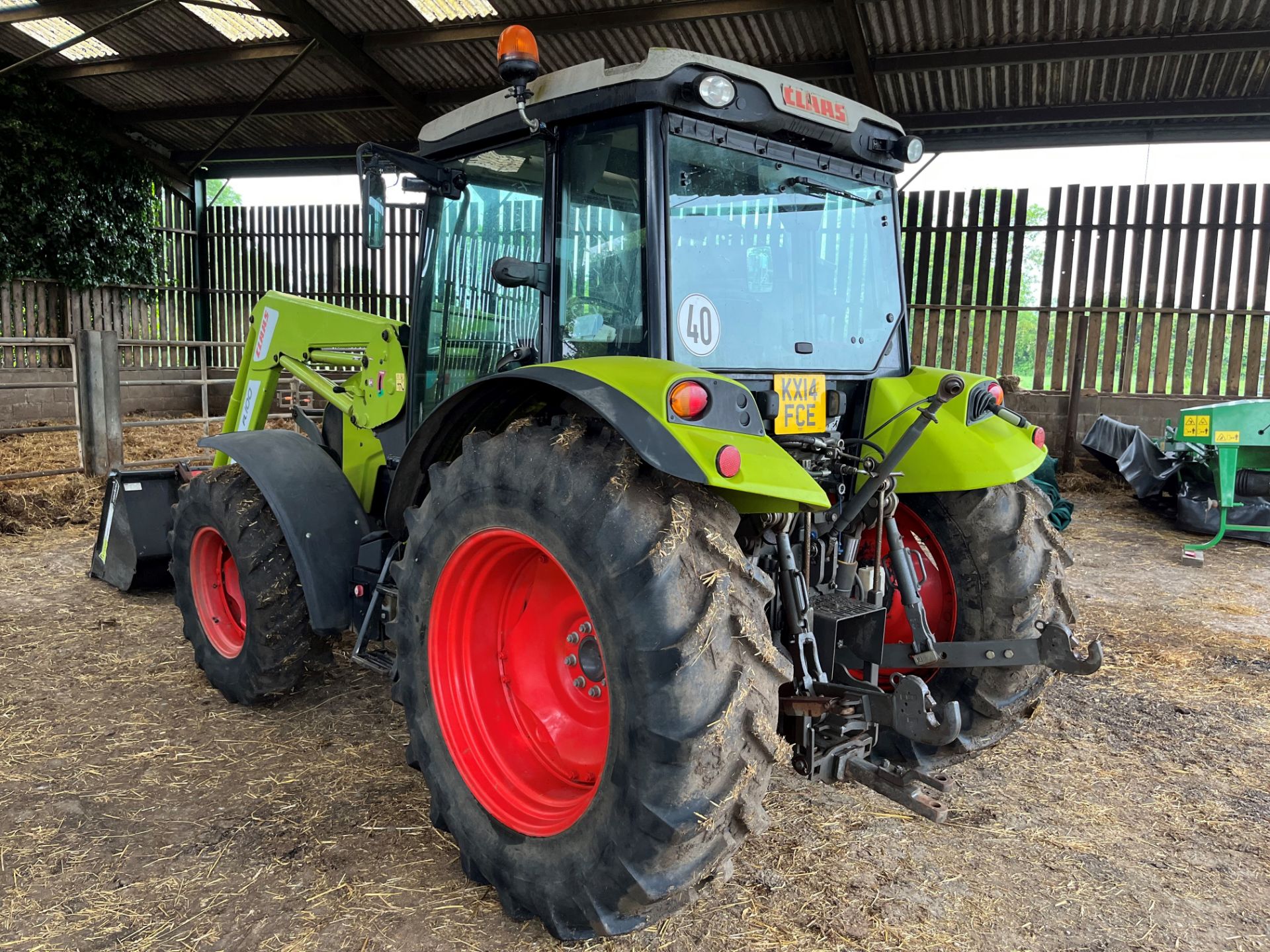 2014 Claas Axos 340 w/ Claas FL100 Front Loader - Image 6 of 15