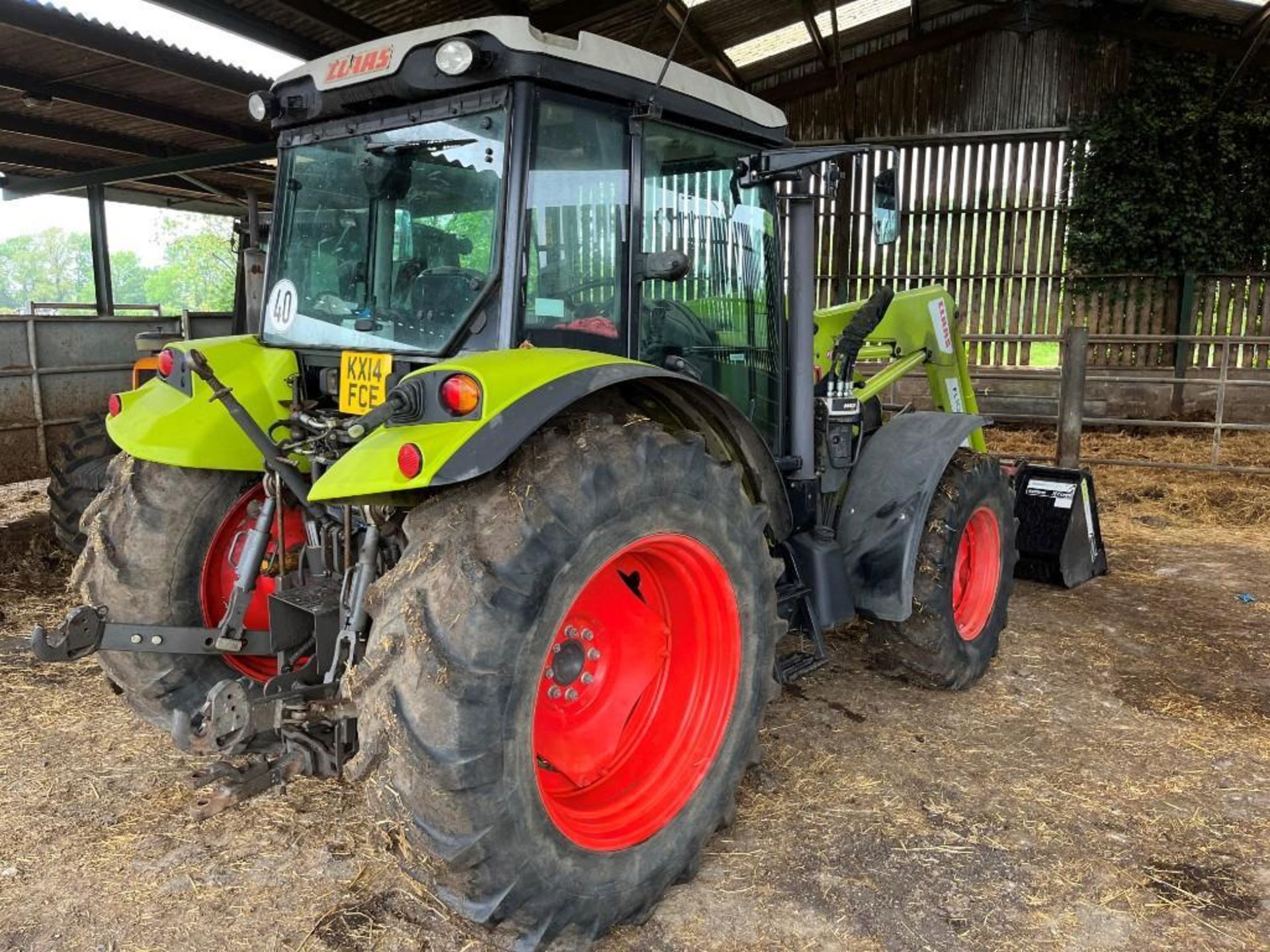 2014 Claas Axos 340 w/ Claas FL100 Front Loader - Image 8 of 15