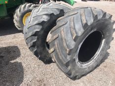 Pair of Michelin Mach X Bib 600/70r28 tyres
