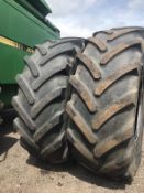 Pair of Michelin Mach X Bib 650/85r38 tyres