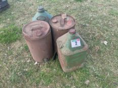 Quantity vintage cans