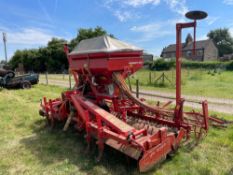 Accord DAS 4m drill with Suffolk Coulters and 2001 Kuhn HR4003 4m power harrow with rear tooth packe