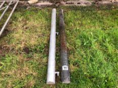 2No. Galvanised gate posts