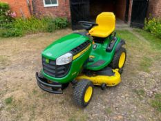 2013 John Deere X165 petrol ride on lawn-mower with 48