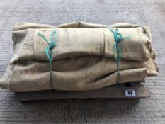 Hessian sheet corn divider, approx. 30ft x 60ft