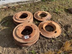 Fordson Major wheel weights and carriers