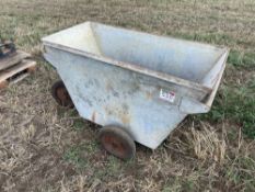 Metal feed barrow